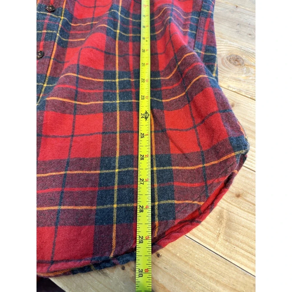 J.Crew Flannel Shirt Plaid Button Up Long‎ Sleeve with Elbow Patches L